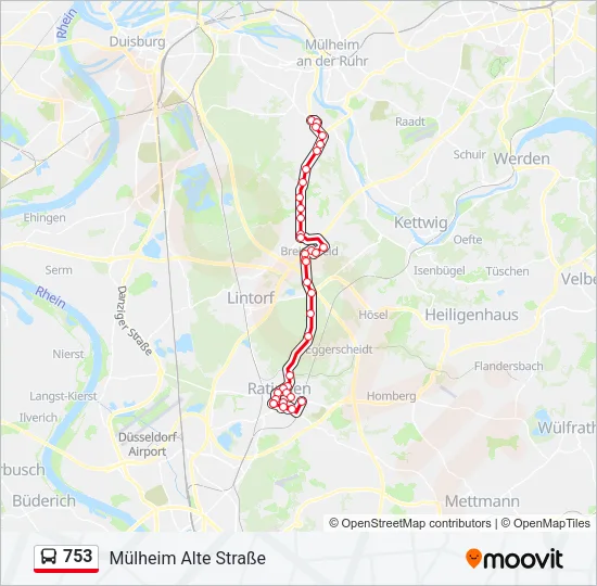 753 Bus Line Map