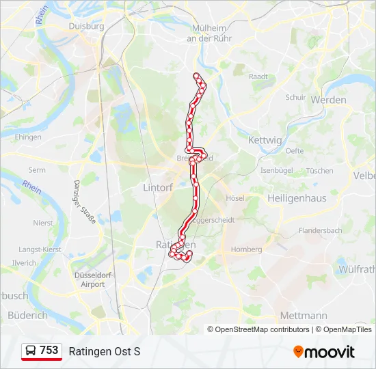 753 Bus Line Map
