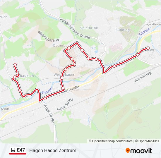 E47 Bus Line Map