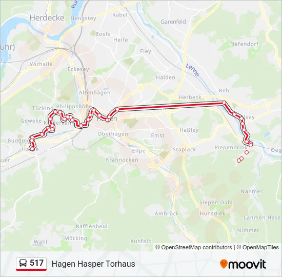 517 Bus Line Map