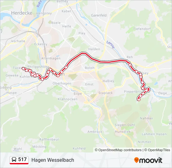 517 Bus Line Map