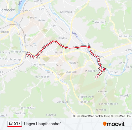 517 bus Line Map