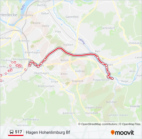 517 Bus Line Map