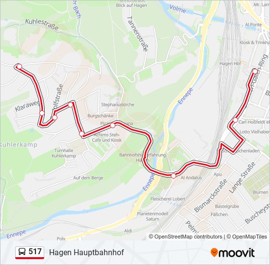 517 bus Line Map