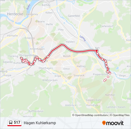 517 bus Line Map