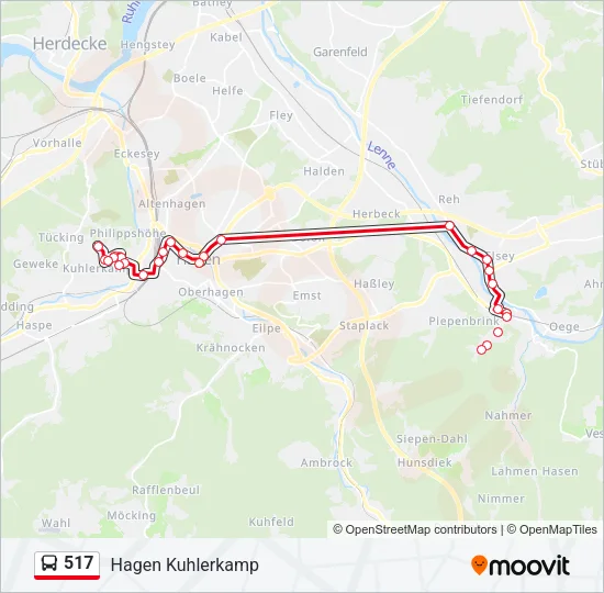 517 Bus Line Map