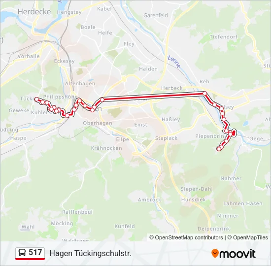 517 Bus Line Map