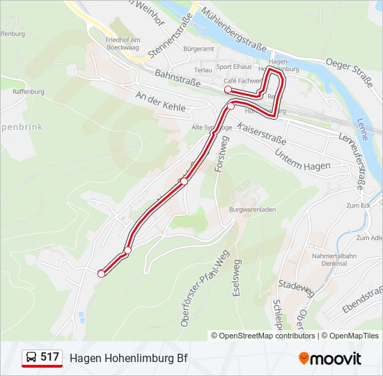 517 bus Line Map