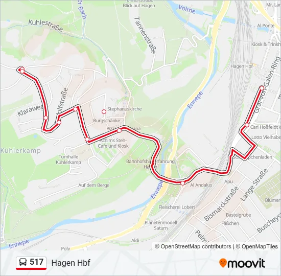 517 Bus Line Map