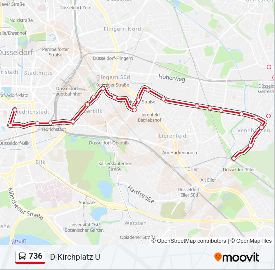 736 Bus Line Map