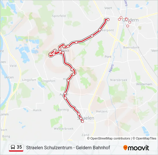 35 Bus Line Map