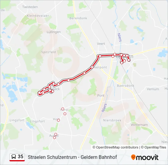 35 Bus Line Map