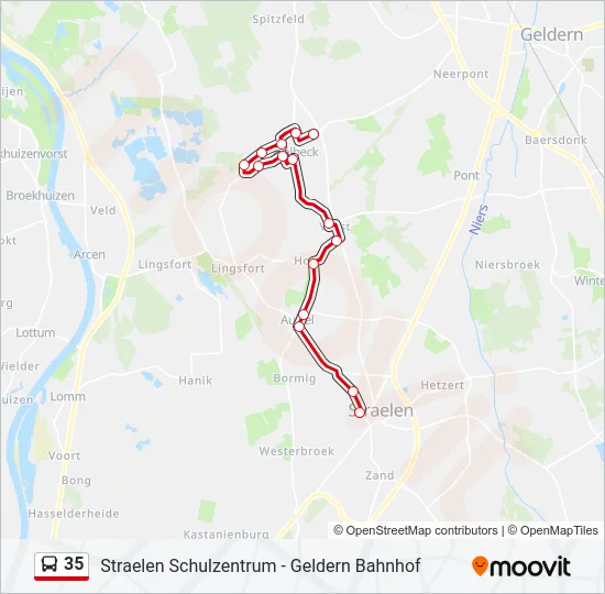 35 Bus Line Map