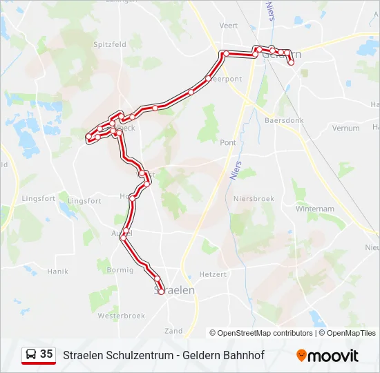 35 Bus Line Map