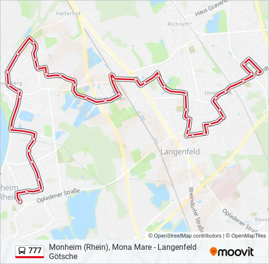 777 Bus Line Map