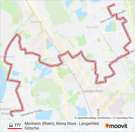 777 Bus Line Map