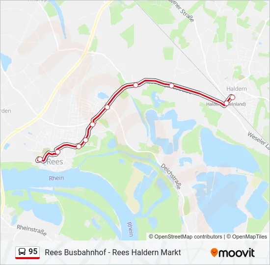 95 Bus Line Map