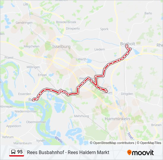 Buslinie 95 Karte