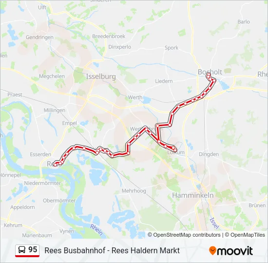 95 Bus Line Map