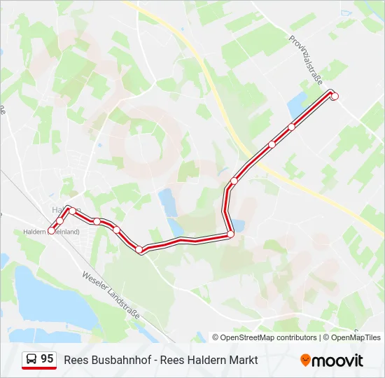 95 Bus Line Map