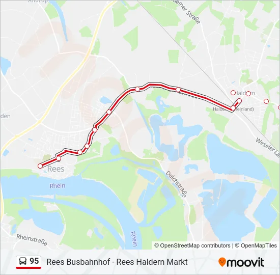 95 Bus Line Map
