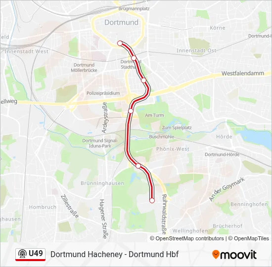 U-Bahnlinie U49 Karte