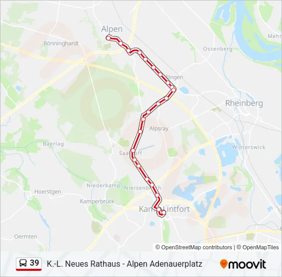 39 Bus Line Map