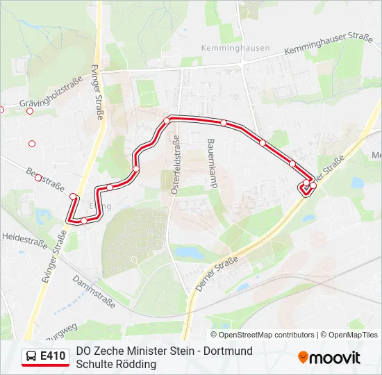 E410 Bus Line Map