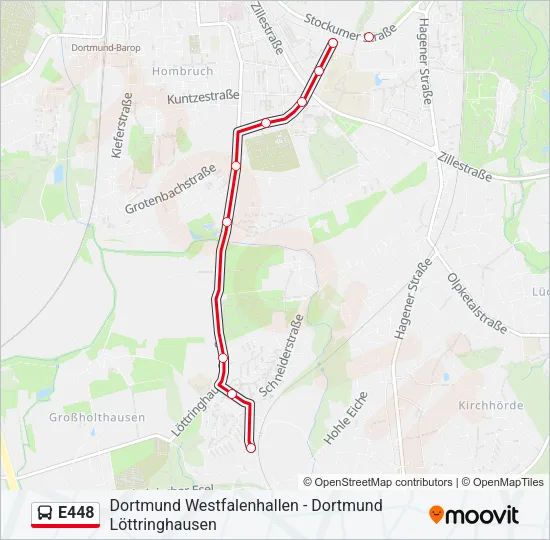 E448 Bus Line Map