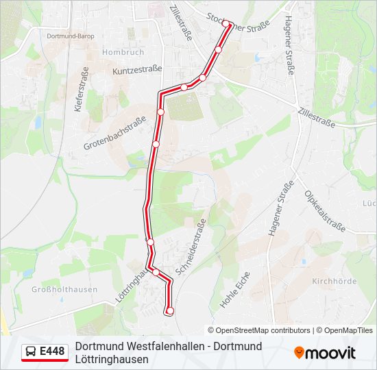 E448 Bus Line Map