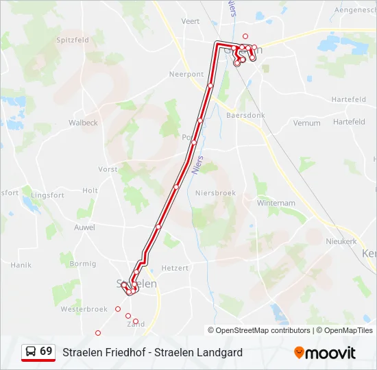 69 Bus Line Map