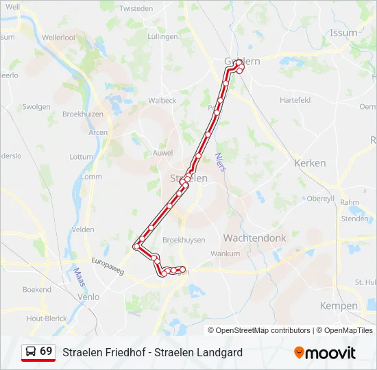 69 Bus Line Map