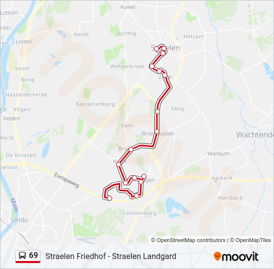 69 Bus Line Map