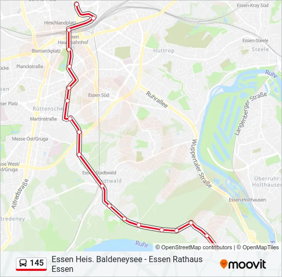 145 Bus Line Map