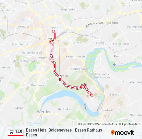 145 Bus Line Map