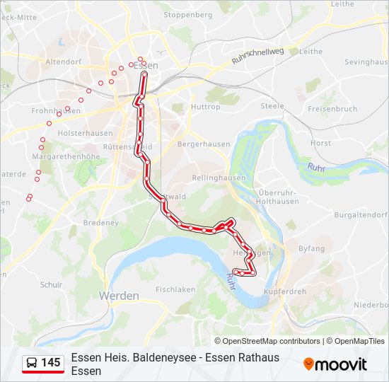 Buslinie 145 Karte