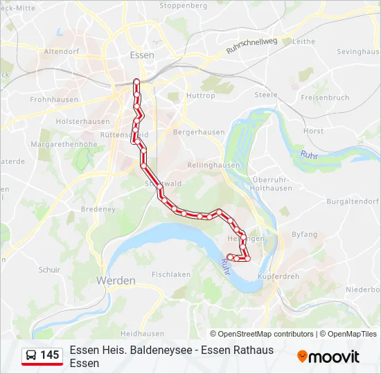 145 Bus Line Map