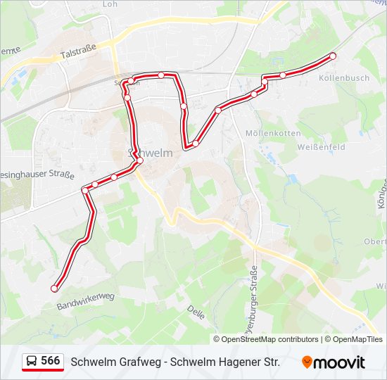 566 Bus Line Map