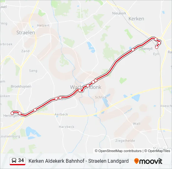 34 Bus Line Map