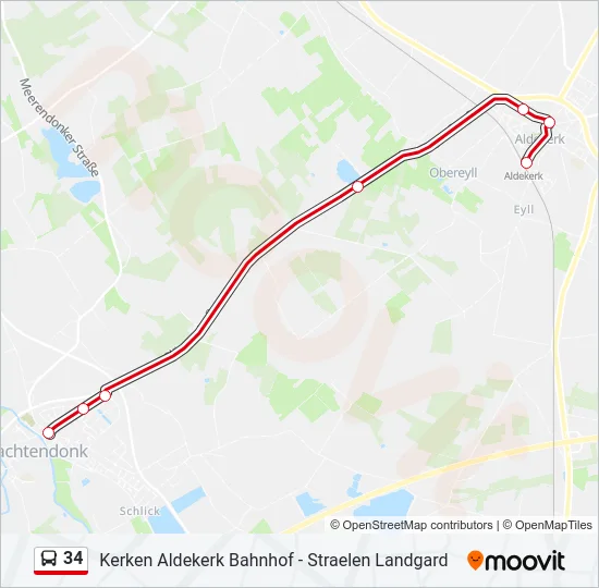 34 Bus Line Map