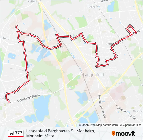777 Bus Line Map