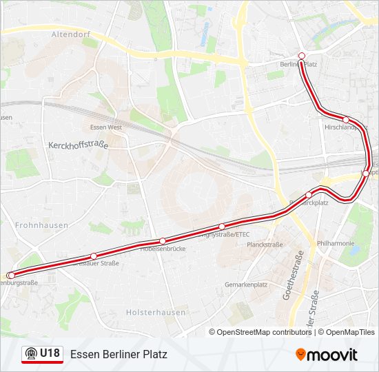 U18 Subway Line Map