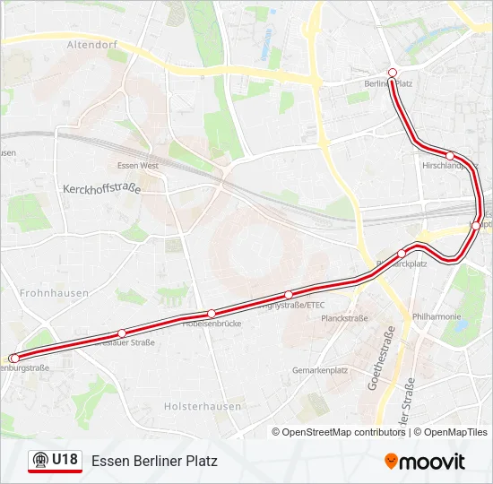 U18 Subway Line Map