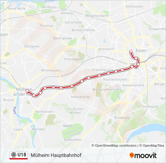 U18 Subway Line Map