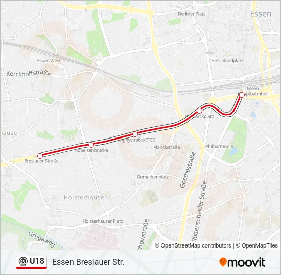 U18 Subway Line Map