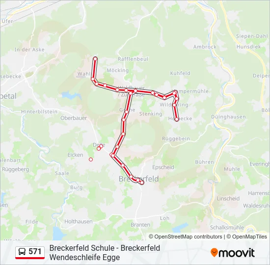 571 Bus Line Map