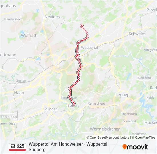 625 Bus Line Map