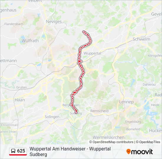 625 Bus Line Map