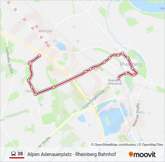 38 Bus Line Map