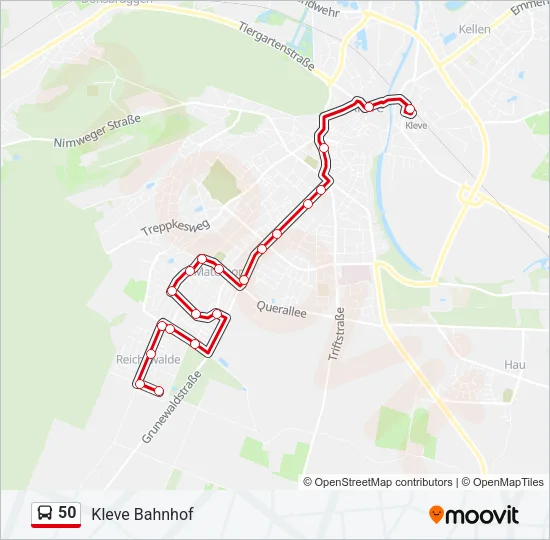 50 Bus Line Map